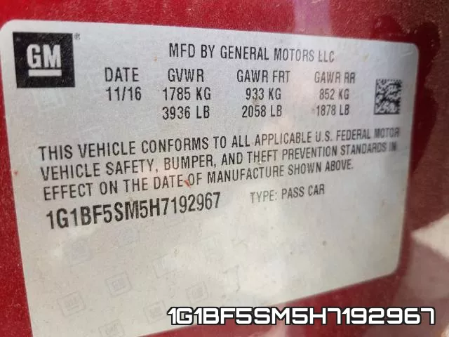 1G1BF5SM5H7192967 фото 2