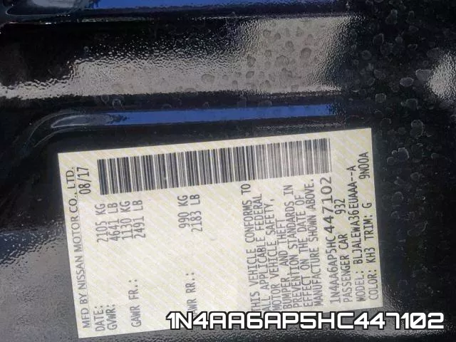 1N4AA6AP5HC447102 фото 2