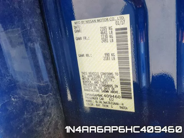 1N4AA6AP6HC409460 фото 2