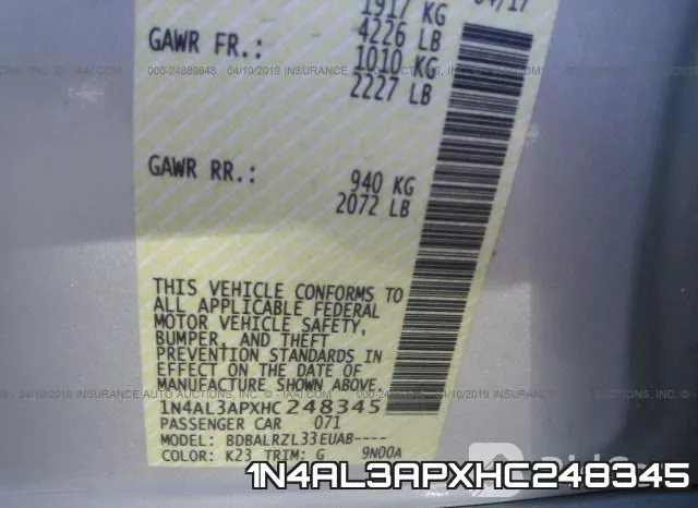 1N4AL3APXHC248345 фото 10