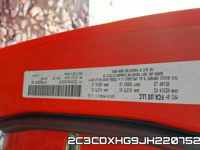 2C3CDXHG9JH220752 фото 2