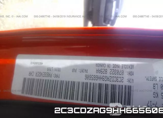 2C3CDZAG9HH665606 фото 10