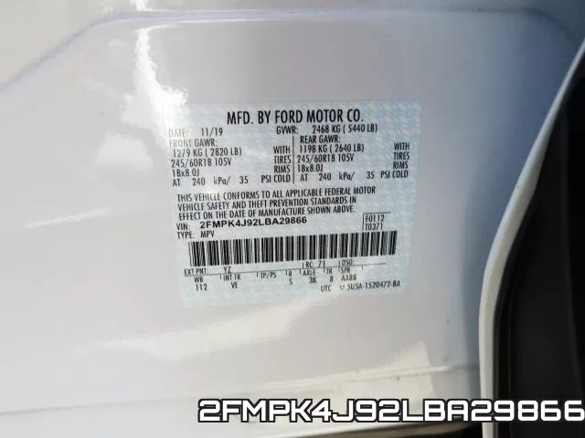 2FMPK4J92LBA29866 фото 2
