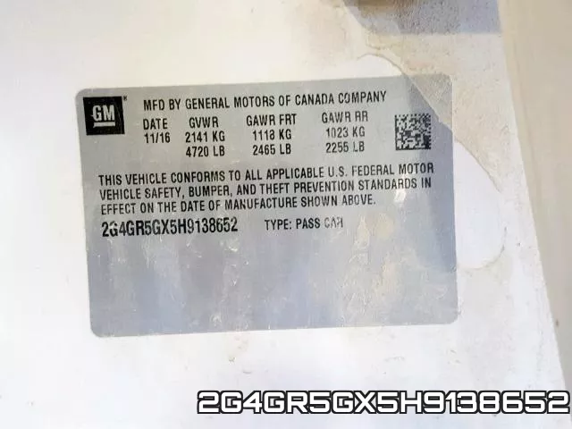2G4GR5GX5H9138652 фото 2