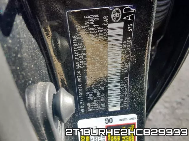 2T1BURHE2HC829333 фото 2
