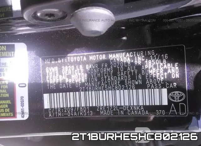 2T1BURHE5HC802126 фото 10