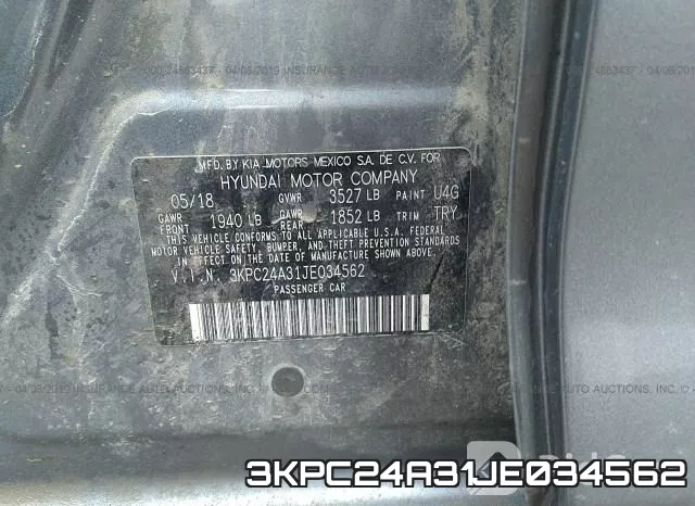 3KPC24A31JE034562 фото 10