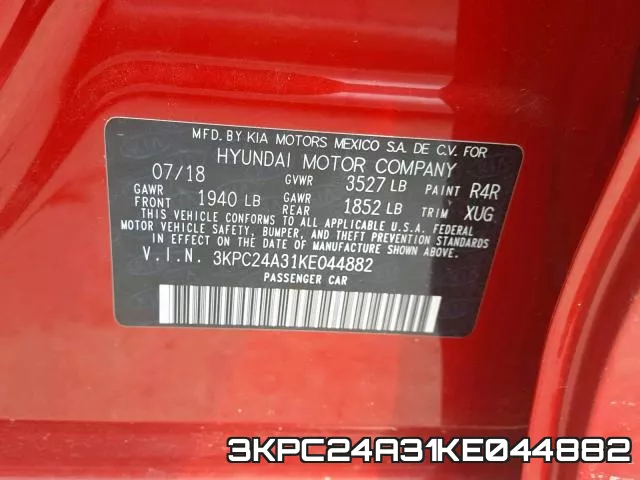 3KPC24A31KE044882 фото 2