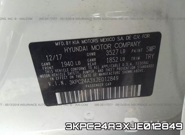 3KPC24A3XJE012849 фото 10