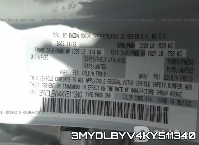 3MYDLBYV4KY511340 фото 10