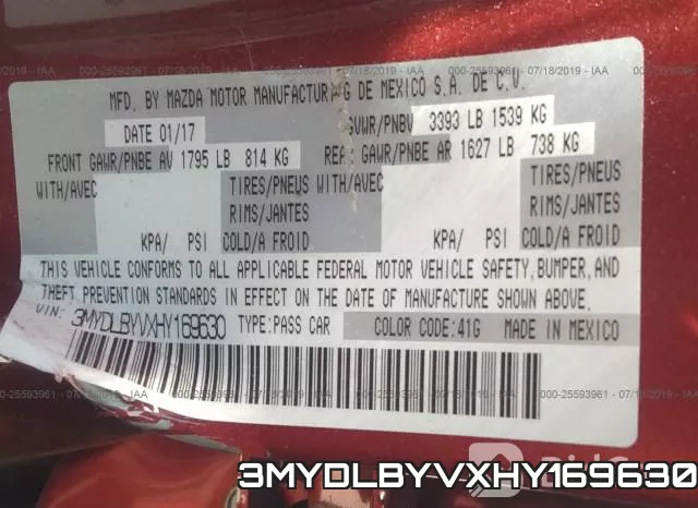 3MYDLBYVXHY169630 фото 10