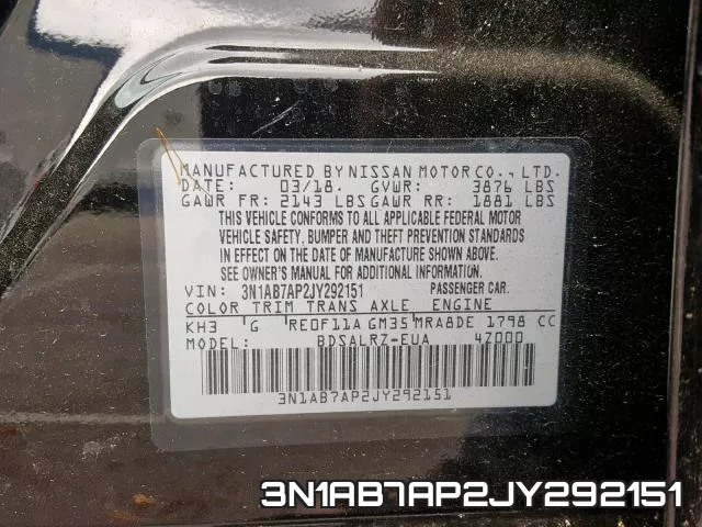 3N1AB7AP2JY292151 фото 2