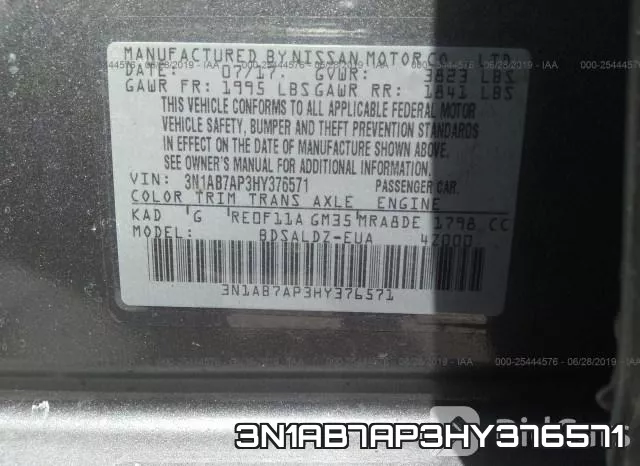 3N1AB7AP3HY376571 фото 10