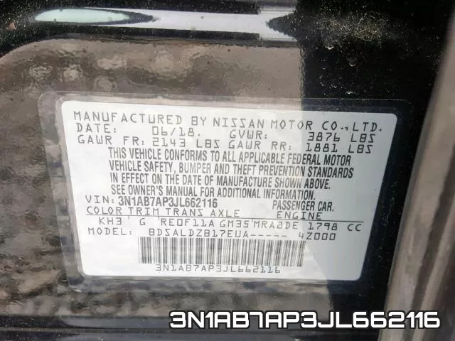 3N1AB7AP3JL662116 фото 2