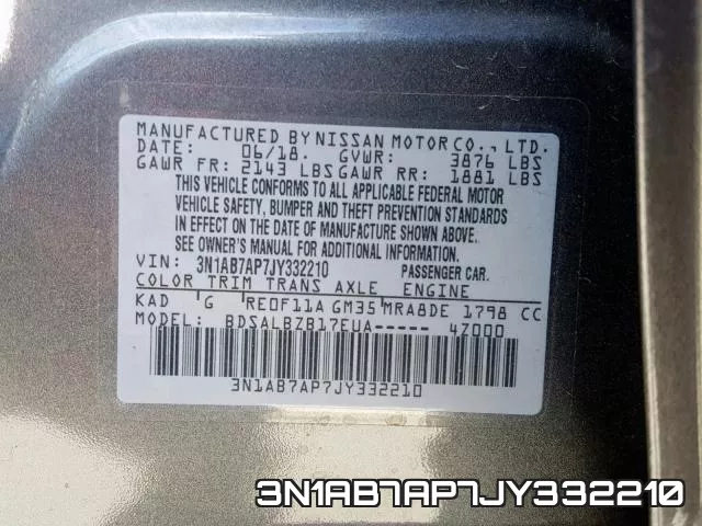 3N1AB7AP7JY332210 фото 2