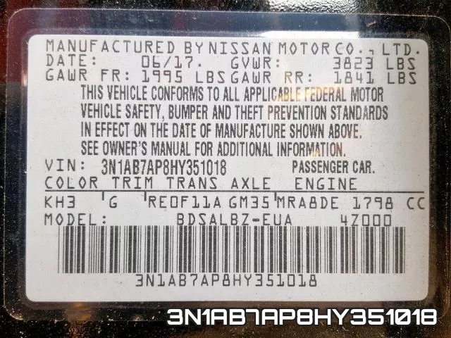 3N1AB7AP8HY351018 фото 2
