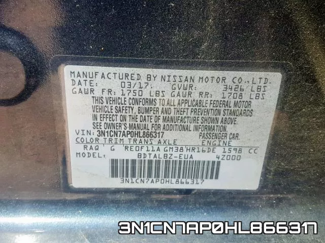 3N1CN7AP0HL866317 фото 2