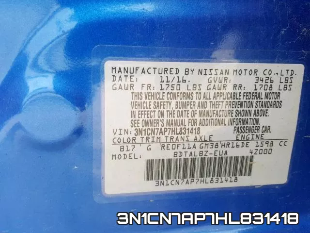 3N1CN7AP7HL831418 фото 2