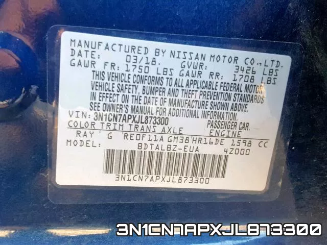 3N1CN7APXJL873300 фото 2