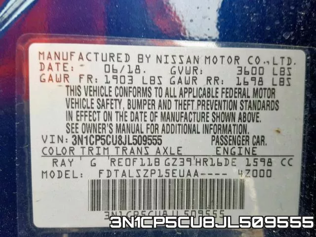 3N1CP5CU8JL509555 фото 2