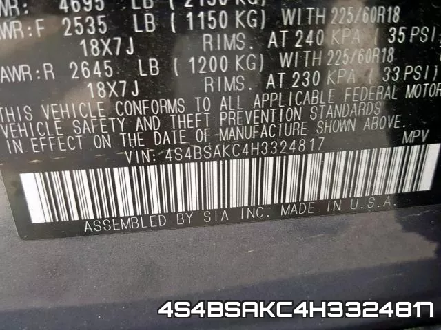 4S4BSAKC4H3324817 фото 2