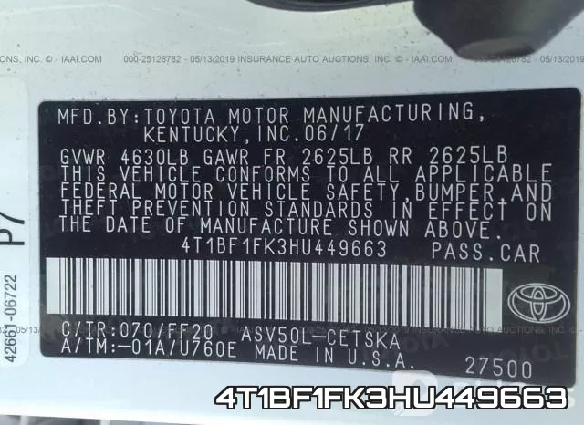 4T1BF1FK3HU449663 фото 10