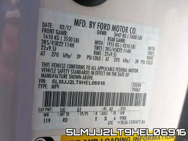 5LMJJ2LT9HEL06916 фото 2