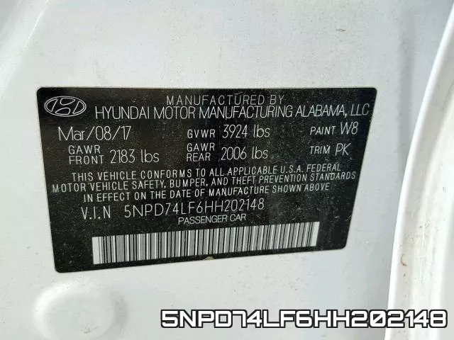 5NPD74LF6HH202148 фото 2