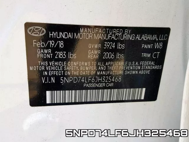 5NPD74LF6JH325468 фото 2