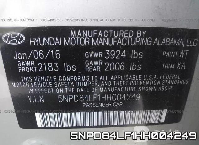 5NPD84LF1HH004249 фото 10