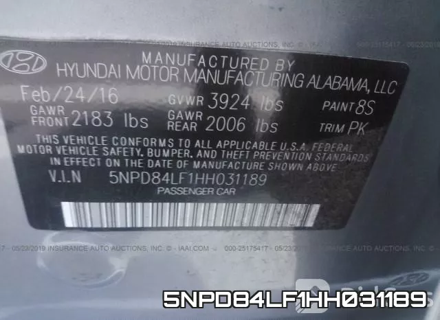 5NPD84LF1HH031189 фото 10