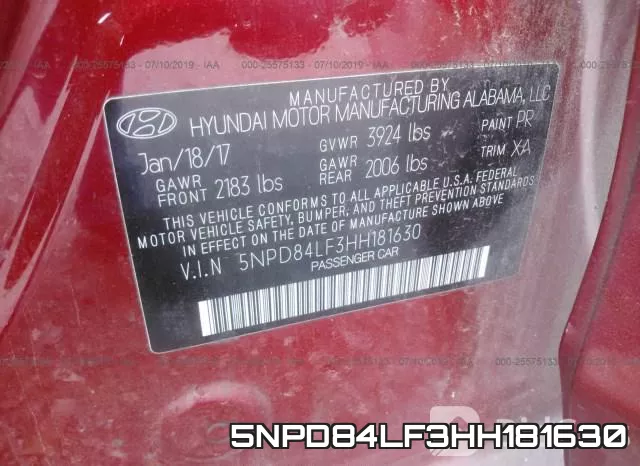 5NPD84LF3HH181630 фото 10