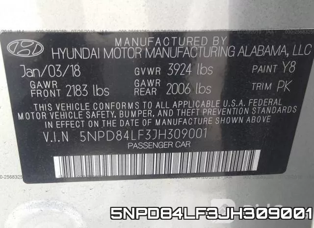 5NPD84LF3JH309001 фото 10