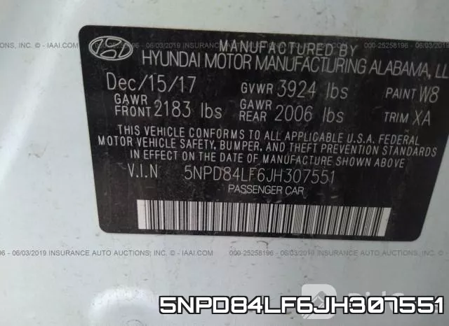 5NPD84LF6JH307551 фото 10