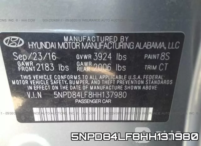 5NPD84LF8HH137980 фото 10