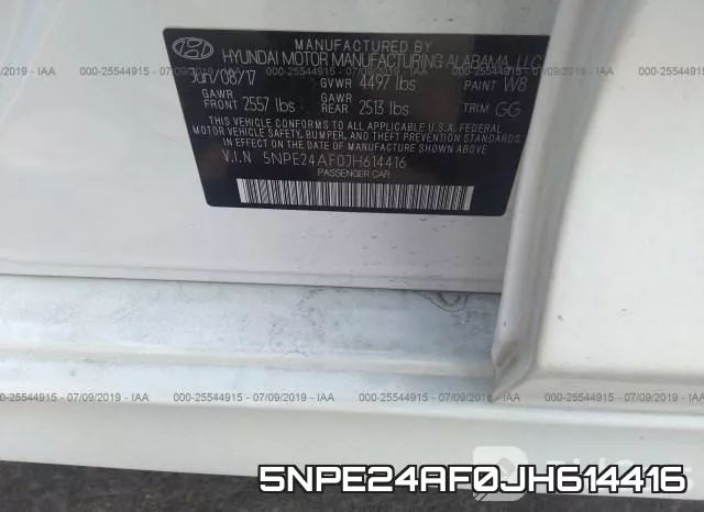5NPE24AF0JH614416 фото 10