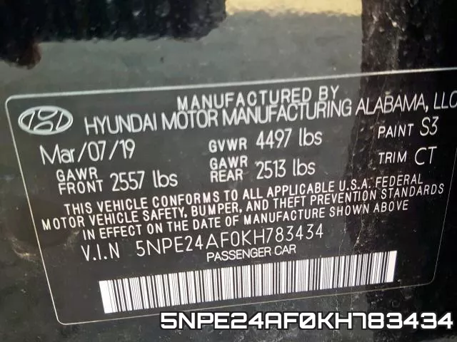 5NPE24AF0KH783434 фото 2