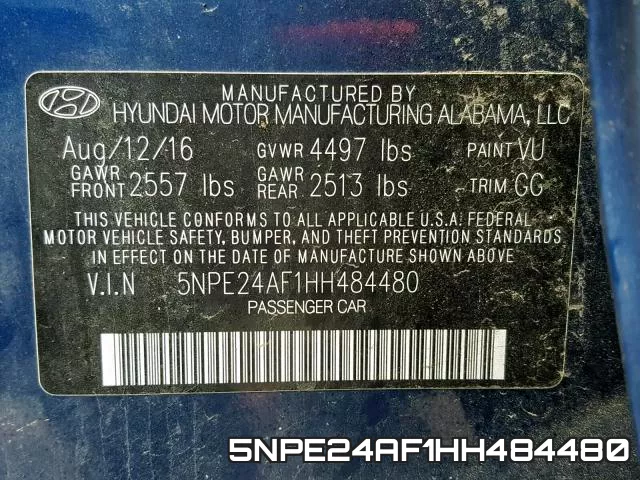 5NPE24AF1HH484480 фото 2