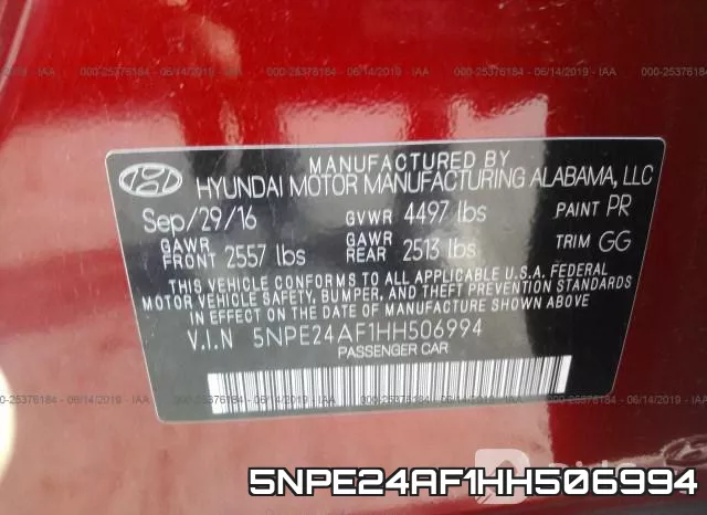 5NPE24AF1HH506994 фото 10