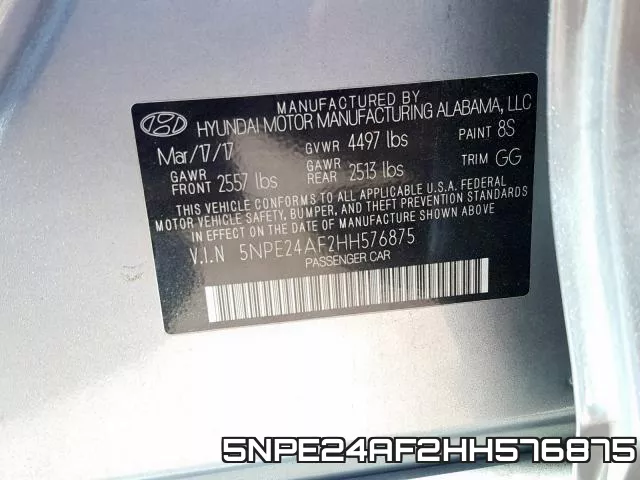 5NPE24AF2HH576875 фото 2