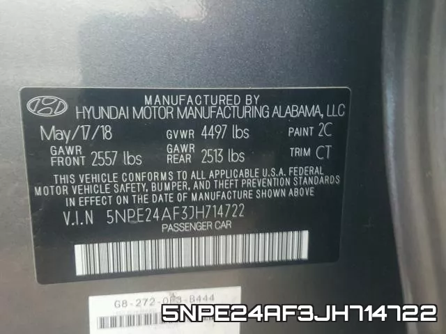 5NPE24AF3JH714722 фото 2