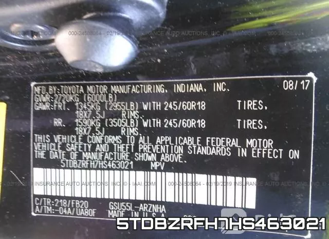 5TDBZRFH7HS463021 фото 10