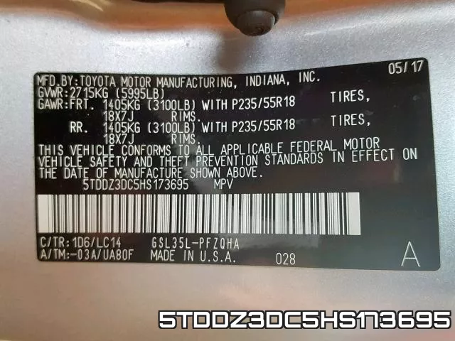 5TDDZ3DC5HS173695 фото 2