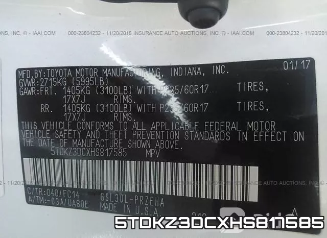5TDKZ3DCXHS817585 фото 10
