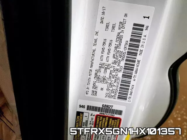 5TFRX5GN1HX101357 фото 2