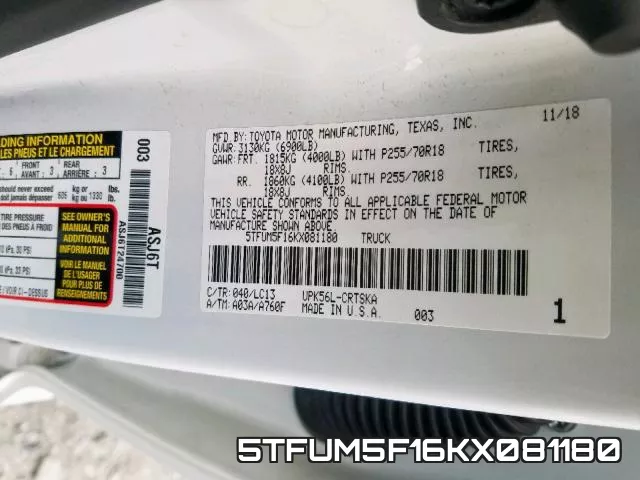 5TFUM5F16KX081180 фото 2
