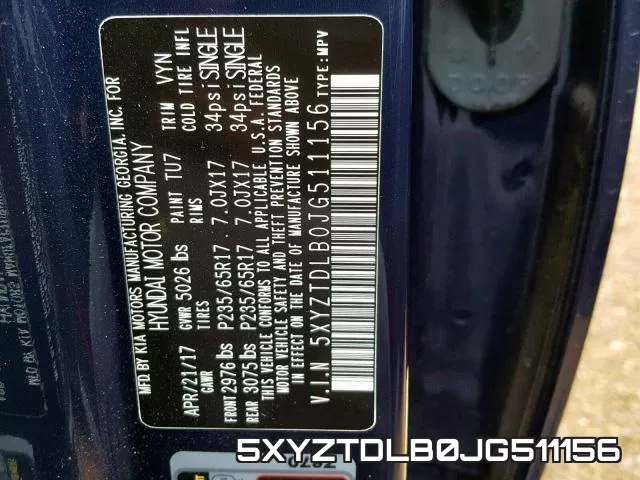 5XYZTDLB0JG511156 фото 2