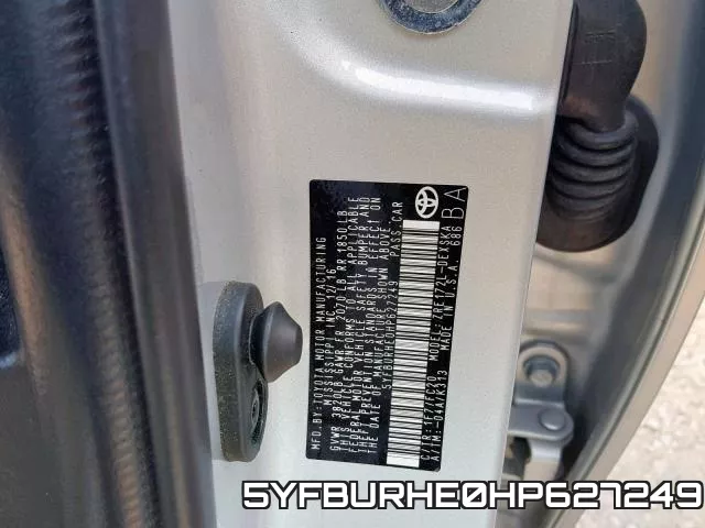 5YFBURHE0HP627249 фото 2