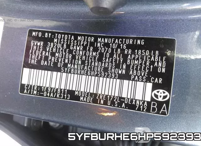 5YFBURHE6HP592393 фото 10
