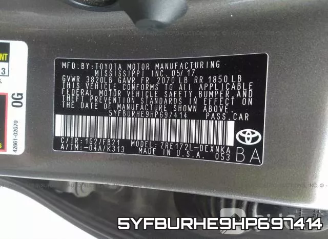 5YFBURHE9HP697414 фото 10